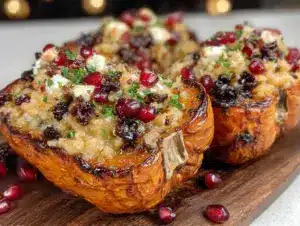 gefüllter Hokkaido-Kürbis mit Couscous - featured image