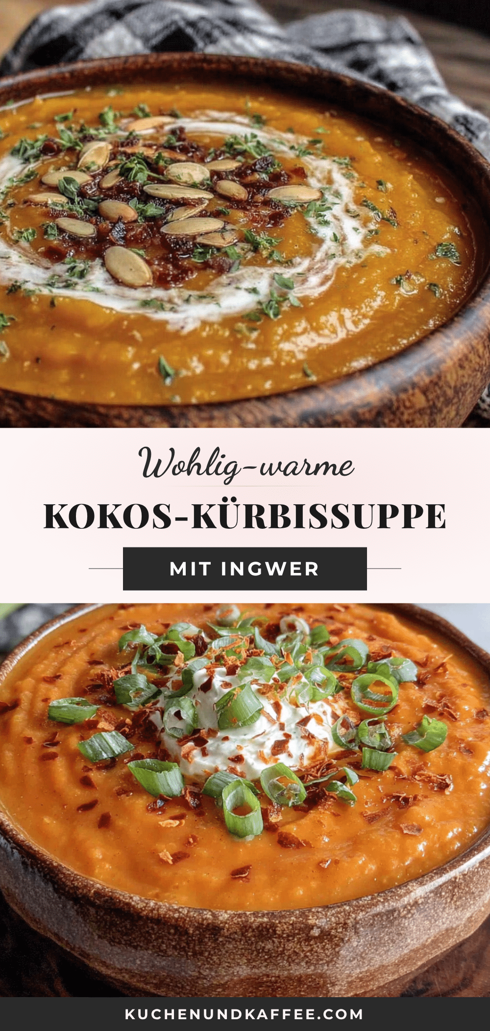 Kokos-Kürbissuppe mit Ingwer recipe