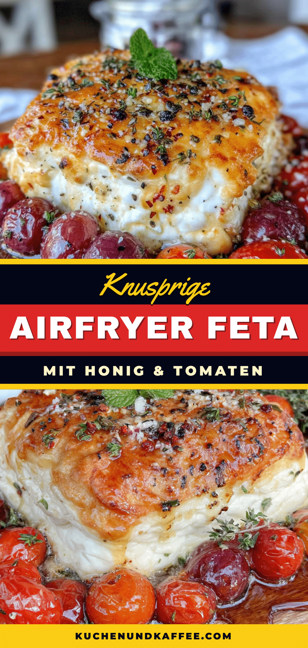 Knusprige Airfryer Feta-Päckchen mit Honig recipe