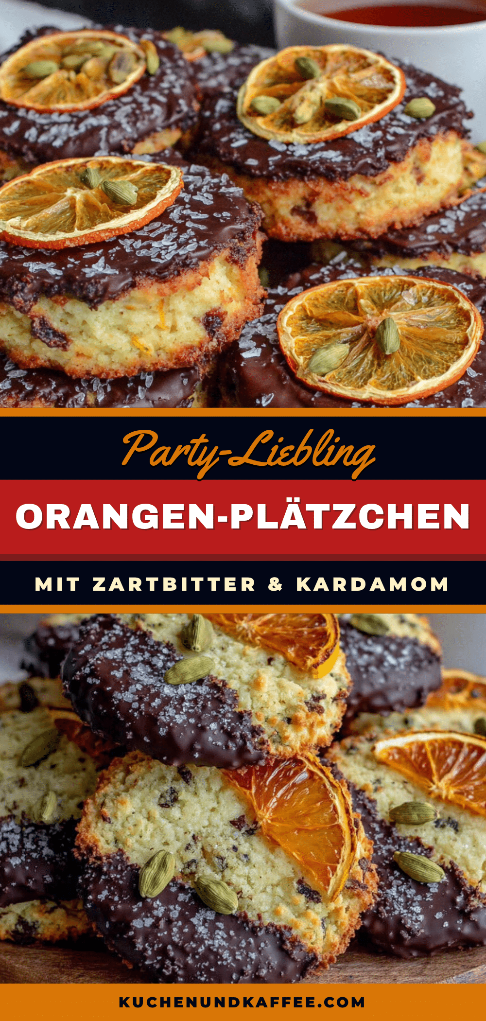 Orangen-Plätzchen mit Schokolade und Kardamom recipe